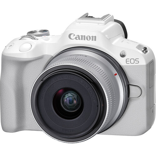 Canon EOS R50 White Kit (18-45mm f/4.5-6.3) (No Adapter)