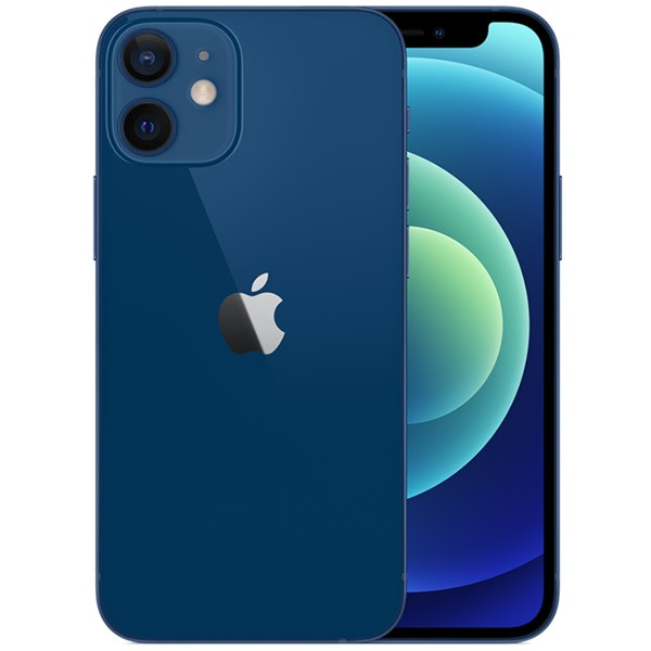 アップル Apple iPhone 12 mini 5G A2399 256GB ブルー (eSIM)  + FREE iPhone 12 mini 9H 2.5D 液晶保護ガラス