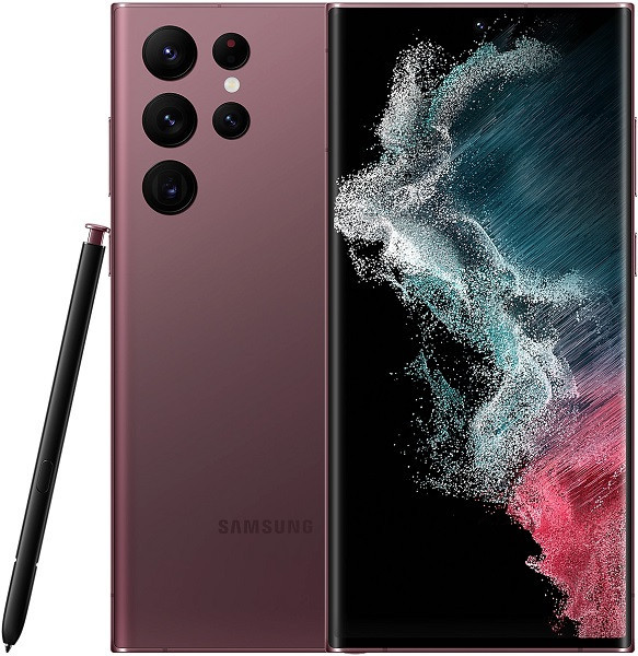 【SIMフリー】 サムスン Samsung Galaxy S22 Ultra 5G SM-S908B デュアルSIM 256GB バーガンディ  (12GB RAM) - Support eSIM