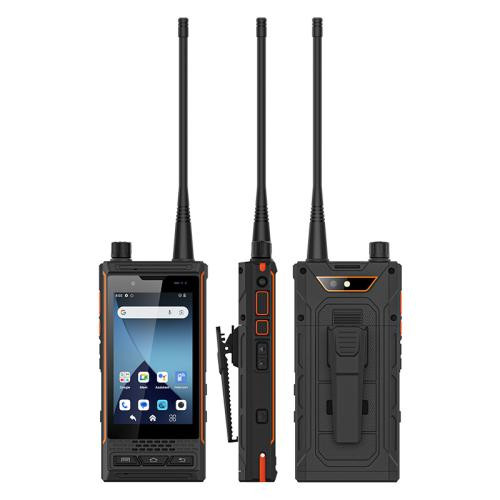 UNIWA P4 Plus UHF Walkie Talkie Rugged Phone Dual Sim 64GB Black (4GB RAM) - EU Plug