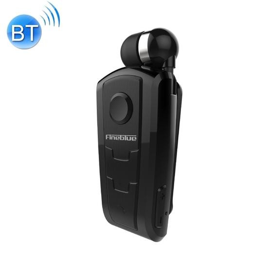 F910 CSR4.1 Retractable Cable Caller Vibration Reminder Anti-theft Bluetooth Headset (Black)