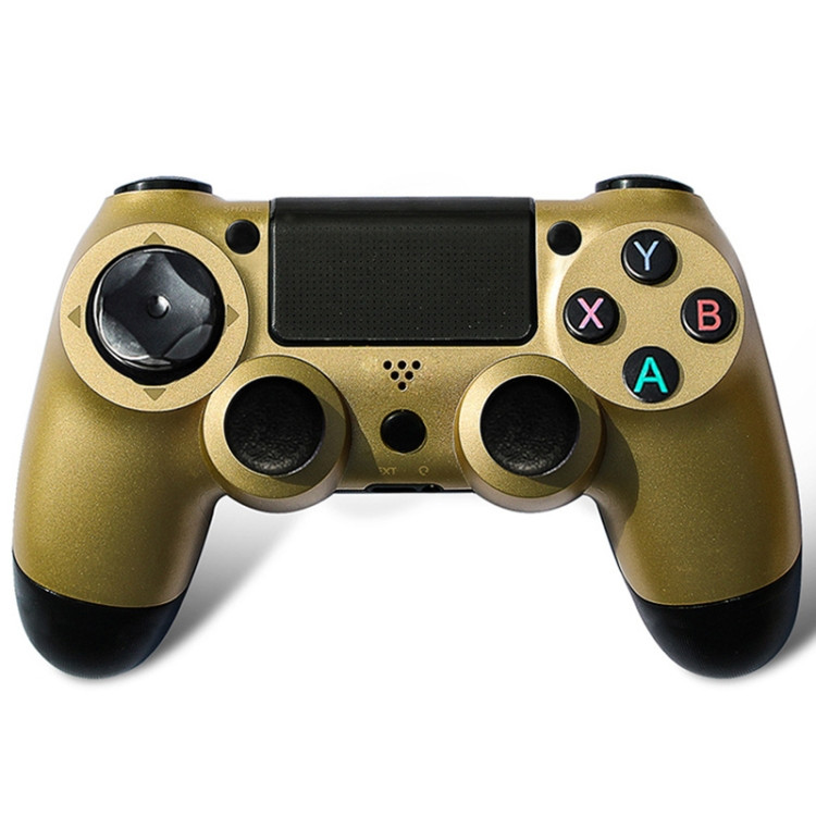 Wireless Bluetooth Game Handle Controller with Lamp for PS4(Gold)