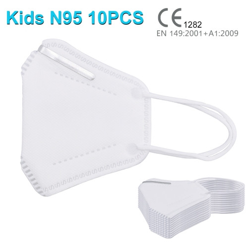 (10 pcs/Set) CE Certified Kids KN95 n95 Breathable Respirator Dustproof Antiviral Anti-fog Protective Face Mask for Kids Children