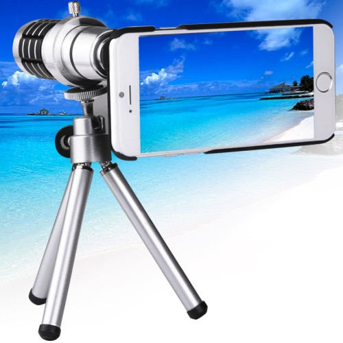 12 X Mobile Telephoto Lens with Tripod and Phone Case for iPhone 6