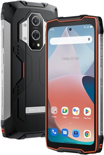 Blackview BV9300 Rugged Phone Dual Sim 256GB Orange (12GB RAM) - Laser Rangefinder