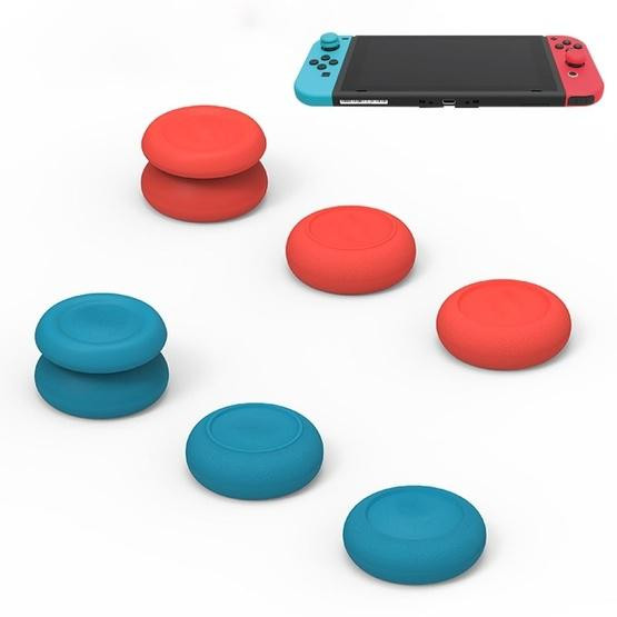 Left + Right Gamepad Rocker Cap Button Cover for Switch (Blue + Magenta)