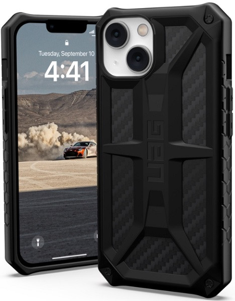 UAG Monarch with Rugged Lightweight iPhone Cover Slim Shockproof Drop Protective Case for iPhone 14 (Carbon Fiber)