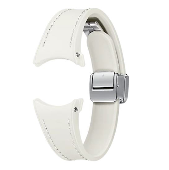 Samsung Galaxy Watch 6 D-Buckle Hybrid Leather Band Slim (20mm) S/M Cream