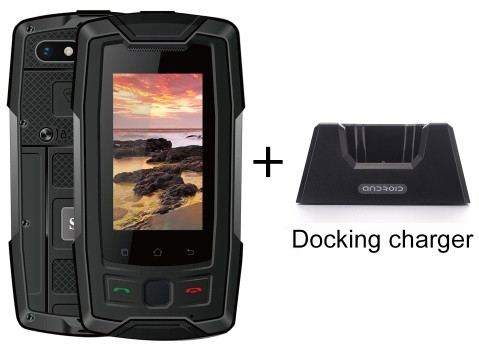 SERVO X7 Plus Rugged Phone Dual Sim 16GB Black (2GB RAM) - With Docking Charger