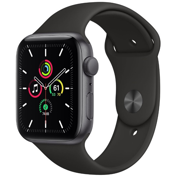 アップル Apple Watch SE GPS + Cellular 44mm スペースグレーアルミニウムケースと ブラックスポーツバンド