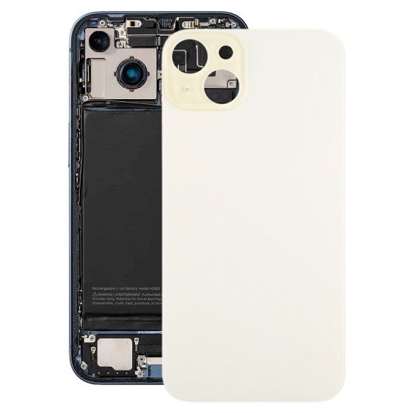 Glass Battery Back Cover for iPhone 15 Plus (Yellow)