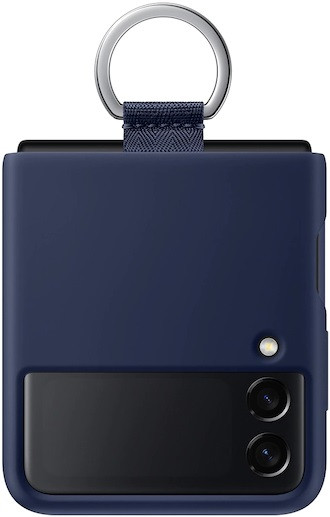 Samsung Galaxy Z Flip 3 Silicone Cover with Ring (Dark Blue)
