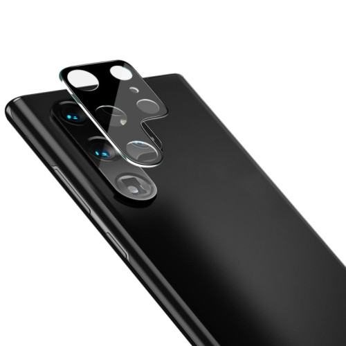 IMAK Integrated Rear Camera Lens Tempered Glass Film Black Version for Samsung Galaxy S22 Ultra