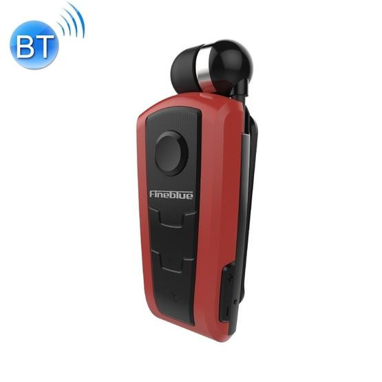 F910 CSR4.1 Retractable Cable Caller Vibration Reminder Anti-theft Bluetooth Headset (Red)