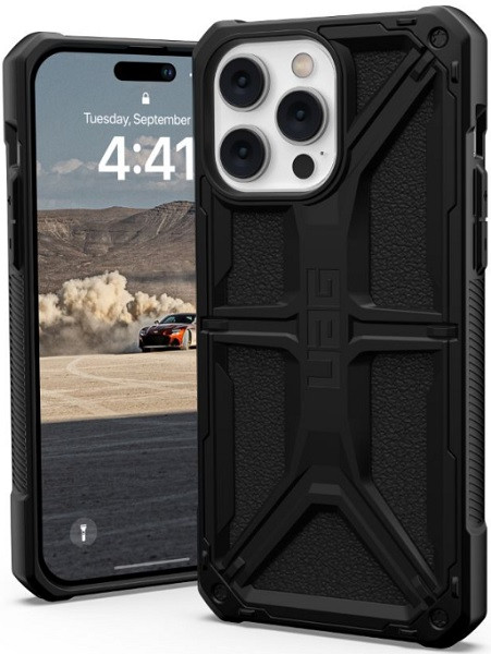 UAG Monarch Cover with Rugged Lightweight Slim Shockproof Drop Protective Case for iPhone 14 Pro (Black)