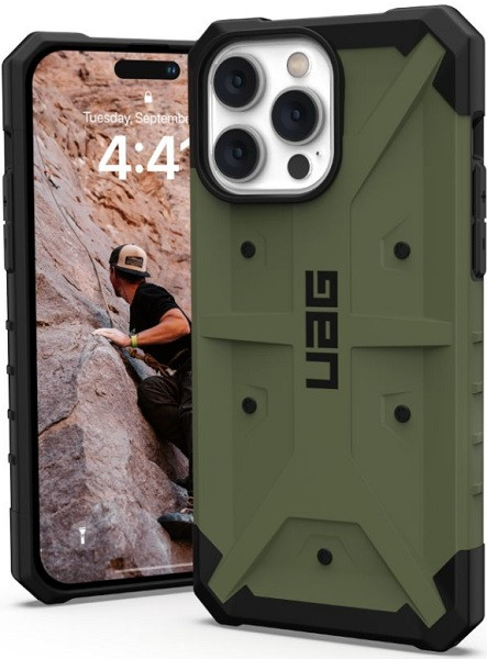 UAG Pathfinder Cover with Feather-Light Rugged Military Drop Tested Protection Case for iPhone 14 Pro Max (Olive Drab)
