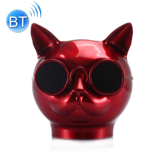Mini Cat Shape Stereo Wireless Bluetooth Speaker (Red)