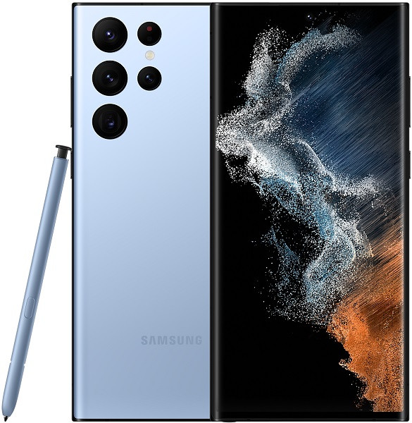 【SIMフリー】 サムスン Samsung Galaxy S22 Ultra 5G デュアルSIM SM-S908E 128GB スカイ ブルー  (8GB RAM) - eSIM 対応