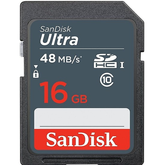 Sandisk 16GB Ultra 48MB/s SDHC (Class 10)