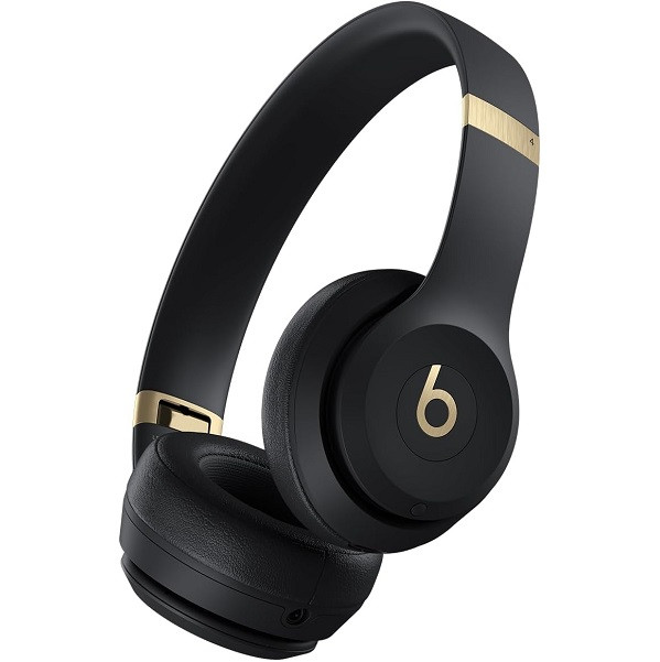 Beats Solo 4 Headphones Black and Gold