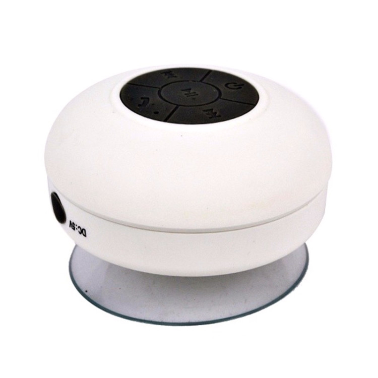 Mini Portable Subwoofer Shower Wireless Waterproof Bluetooth Speaker (White)