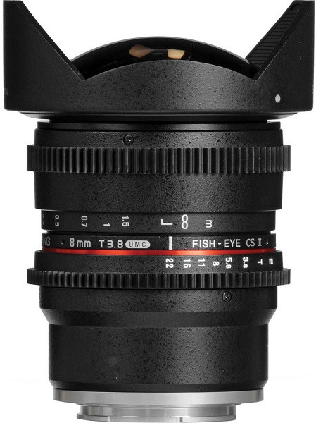 Samyang 8mm T3.8 Asph IF MC Fisheye Lens CS VDSLR (Sony E Mount)