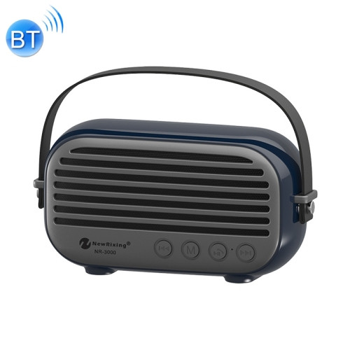 NewRixing NR-3000 Stylish Household Bluetooth Speaker Dark Blue