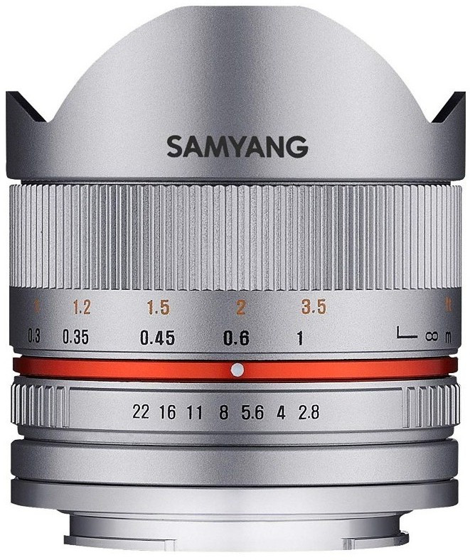 Samyang 8mm f/2.8 フィッシュアイ レンズ CS II シルバー (Fuji X