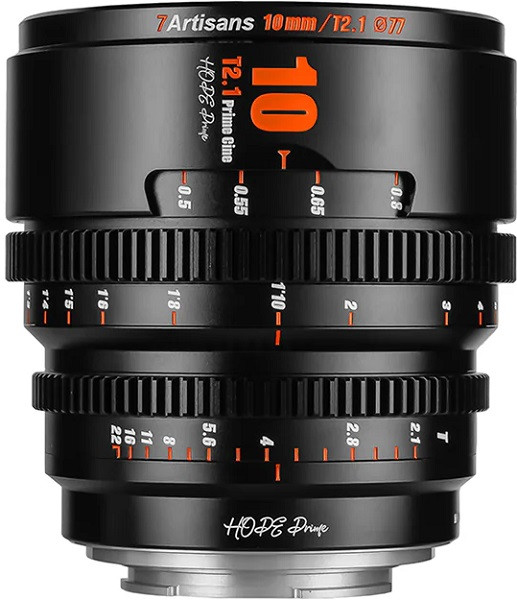 7Artisans 10mm T/2.1 Prime Cine Lens Black (Canon RF Mount)