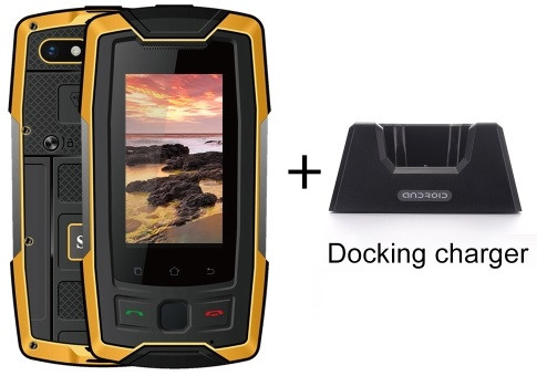SERVO X7 Plus Rugged Phone Dual Sim 16GB Yellow (2GB RAM) - With Docking Charger