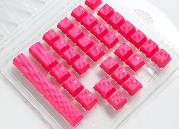 Ducky Rubber Gaming 31 Keys Set Pink