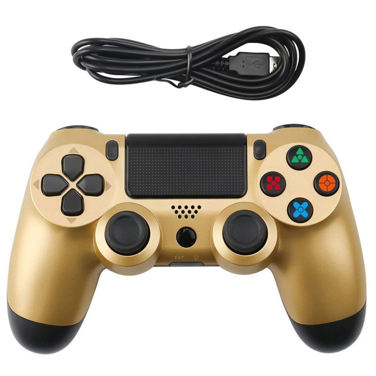 Snowflake Button Wired Gamepad Game Handle Controller For Ps4 Gold 通販 Etoren Japan