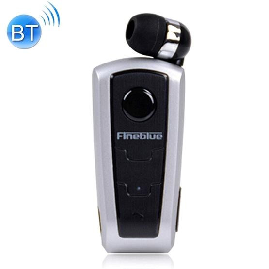 F910 CSR4.1 Retractable Cable Caller Vibration Reminder Anti-theft Bluetooth Headset (Silver)