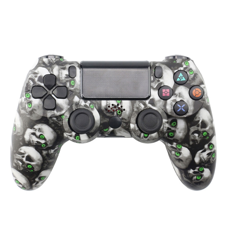 Skull Pattern Wireless Bluetooth Game Handle Controller for PS4