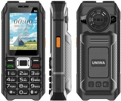 UNIWA M6000 Big Speaker Keypad Phone Quad Sim Black - AU Plug