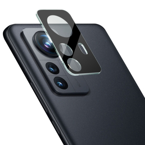 IMAK Integrated Rear Camera Lens Tempered Glass Film with Lens Cap Black Version for Xiaomi 12 Pro
