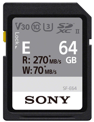 ソニー Sony SF-E64 64GB 270mb/s SDXC UHS-II