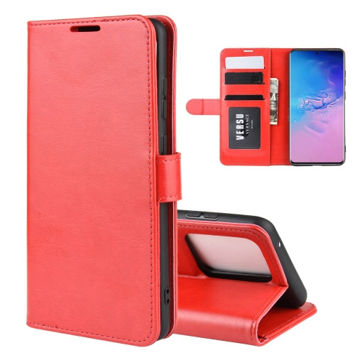 R64 Texture Single Horizontal Flip Protective Case with Holder & Card Slots & Wallet& Photo Frame for Galaxy S20 Ultra (Red)