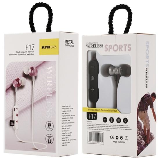 F17 Bluetooth 4.2 Hanging Neck Design Bluetooth Headset (Silver)