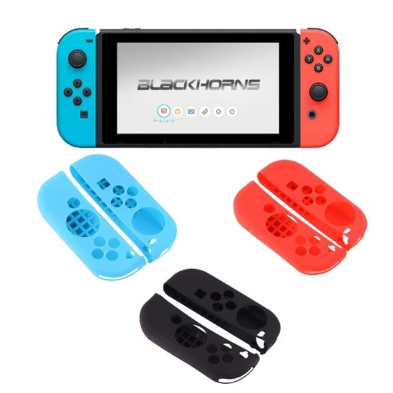 2 PCS for Nintendo Switch Game Button Silicone Protective Cover, Random Color Delivery(Black)