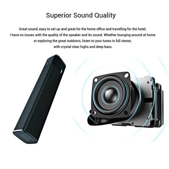 SL-1000S 20W Big Power Super Bass Subwoofer Portable Bluetooth Speaker(Black)