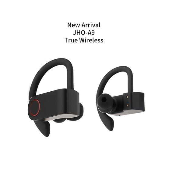 JHO-A9 TWS  Wireless Hanging Ear Type Bluetooth Earphone (Black)