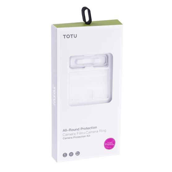 TOTUDESIGN 0.15mm Rear Camera Lens Protector Tempered Glass Film for Galaxy S10 Plus (Silver)