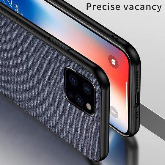 Shockproof Splicing PU + Cloth Protective Case for iPhone 11 Pro(Grey)