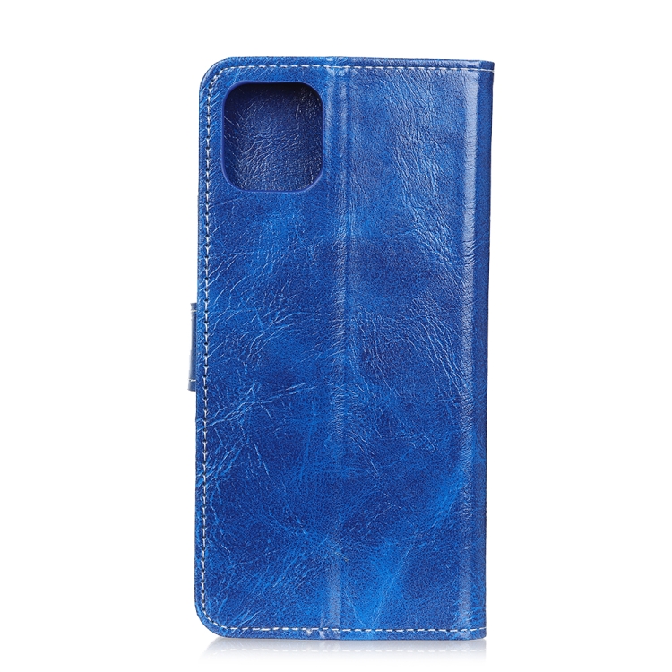 Retro Crazy Horse Texture Horizontal Flip Leather Case for iPhone 11  (Blue)