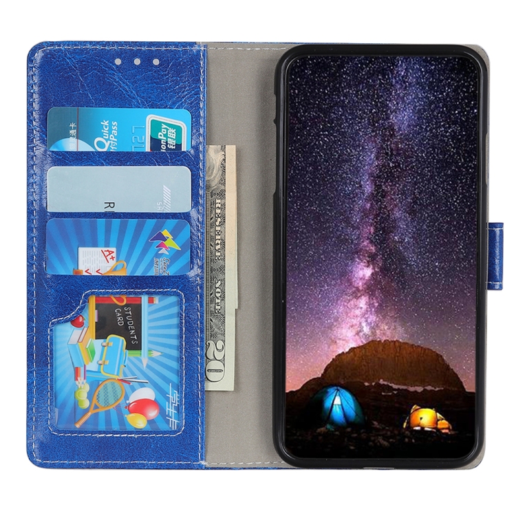 Retro Crazy Horse Texture Horizontal Flip Leather Case for iPhone 11  (Blue)