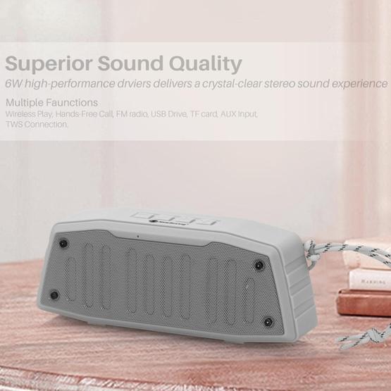 NewRixing NR-4019 Outdoor Portable Bluetooth Speaker Grey