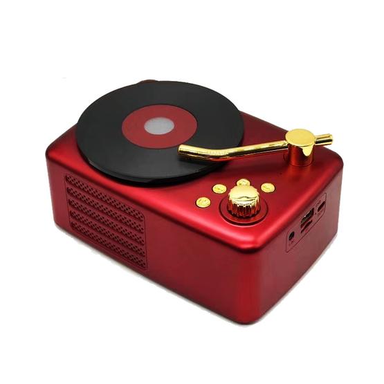 Retro Style Bluetooth Speaker (Red)