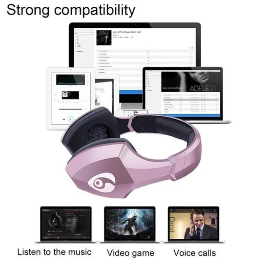 OVLENG S33 Bluetooth Wireless Stereo Noise Isolating Headset with Mic (Purple)