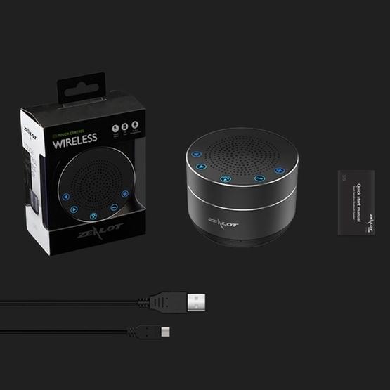 ZEALOT S19 3D Surround Bass Stereo Touch Control Bluetooth V4.2+EDR Speaker Black